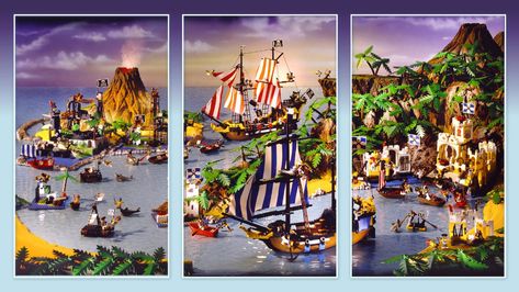 Pirate Lego, Soldier Blue, Lego Pirates, Pirate Boats, History Articles, Temple Ruins, Vintage Lego, Classic Lego, Lego Space