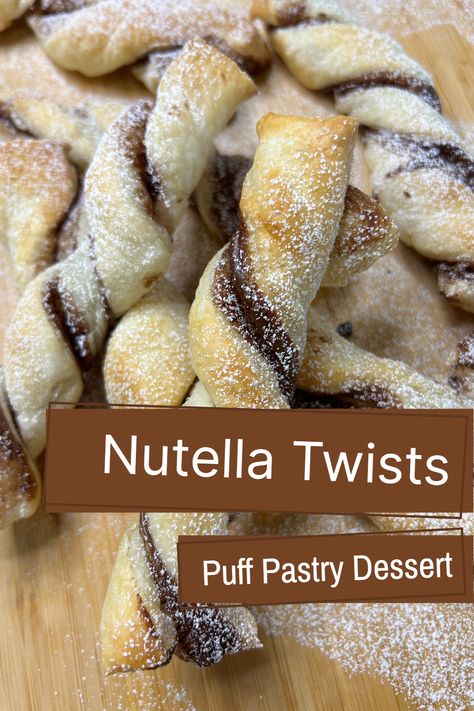 Recipes For Puff Pastry Sheets, Nutella Twists, Puff Pastry Dessert, Pastry Twists, Nutella Puff Pastry, Puff Pastry Recipes Dessert, Puff Pastry Twists, Puff Pastry Desserts, Nutella Desserts