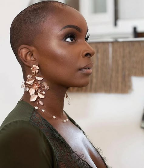 Bald Hairstyles For Women, Shaved Hair Women, Bald Head Women, Black Women Short Hairstyles, Black Hair Short Cuts, Shaved Hair Cuts, Short Shaved Hairstyles, Shaved Hair Designs, Tapered Natural Hair