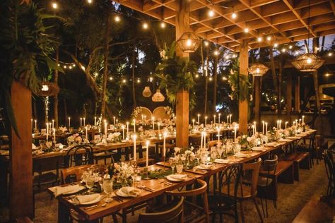 Zorba & Arca Tulum Mayan Wedding Photos by Adrian Bonet Jungle Wedding Aesthetic, Tulum Jungle Wedding, Tulum Wedding Decor, Jungle Wedding Decor, Tropical Black Tie Wedding, Jungle Wedding Theme, Millwick Wedding, Something Borrowed Wedding, Mayan Wedding