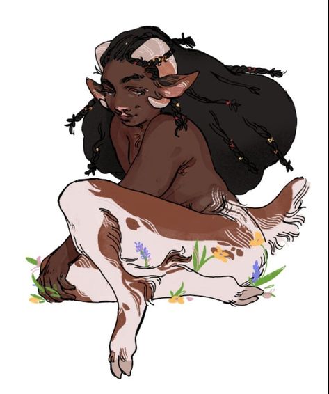 Female Faun, Dnd Art, Mythical Creatures Art, Creature Concept, Creature Art, Art Reference Photos, 귀여운 동물, Art Reference Poses, Fantasy Character Design