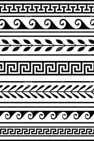 Africa Art Design, Greek Pattern, Maori Patterns, Ancient Greek Art, Greek Pottery, Greek Vases, Maori Art, Mandala Design Pattern, Maori Tattoo