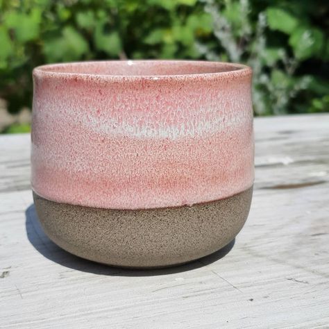 Michelle van Andel on Instagram: “Glazed with Amaco Potter's Choice Toasted Sage over Mayco Raspberry Mist.  Clay body is Sibelco WMS 2002GG.   Just another test. The…” Pink Glaze Ceramic, Amaco Cherry Blossom, Amaco Cherry Blossom Glaze Combinations, Cherry Blossom Glaze Combinations, Pink Glazes For Pottery, Pink Glaze Pottery, Peppered Plum Glaze Combinations, Mayco Raspberry Mist Combinations, Toasted Sage Glaze Combinations