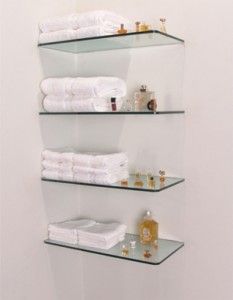 Advantages of Using Floating Glass Shelves – Dynamic Glass Inc. Blog Bathroom Glass Shelves, Lamp Decoration Ideas, Industrial Modern Bathroom, Glass Bathroom Cabinet, Bedroom Study Table, Color Bathroom Design, Glass Bathroom Shelves, Glass Shelves In Bathroom, Bathroom Cupboards