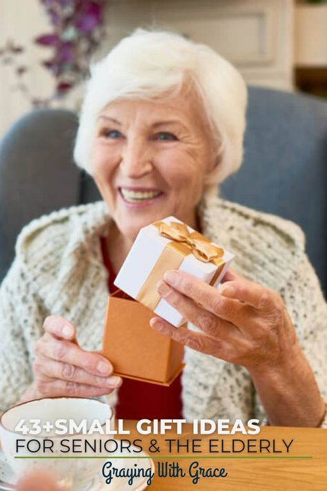 Gifts don’t have to be expensive or require a delivery truck to be appreciated. It’s said that the best gifts come from the heart! Here are the best small gifts for seniors and the elderly. #gifts #seniors Senior Appreciation Gifts, Gift Ideas For Senior Citizens, Gifts For Seniors Citizens, Gifts For Seniors, Glitter Centerpieces, Small Gift Ideas, Gifts For Elderly, Inexpensive Gifts, I Love School