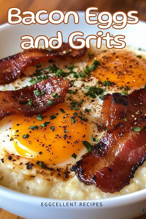 If you are craving a hearty and comforting breakfast, Bacon Eggs and Grits is the perfect choice. #eggs bacon grits sausage #eggs grits bacon #grits with eggs and bacon #eggs bacon grits breakfast #eggs bacon grits sausage breakfast #grits bacon and eggs #bacon eggs grits casserole #cheese grits bacon and eggs #grits with eggs #grits eggs and sausage #breakfast casserole grits sausage eggs #breakfast casserole with grits eggs and sausage Breakfast Casserole With Grits, Eggs And Sausage Breakfast, Eggs Bacon Grits Sausage, Healthy Eggs Breakfast, Eggs And Grits, Grits Breakfast Casserole, Breakfast Ideas Healthy Eggs, Brunch Menu Ideas Easy, Breakfast Grits