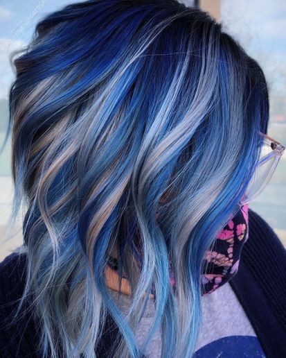 Reinventing the Wheel: Two Hair Color Transformations to Ignite Your Imagination - Color - Modern Salon Fun Color Ideas For Blondes, Silver And Blue Hair Short, Blue Bayalage Hair, Silver And Blue Hair, Undercut Tattoos, Hair Color Ideas For Winter, Haircut Ideas For Women, Haircuts For Women 2023, Clipper Cut