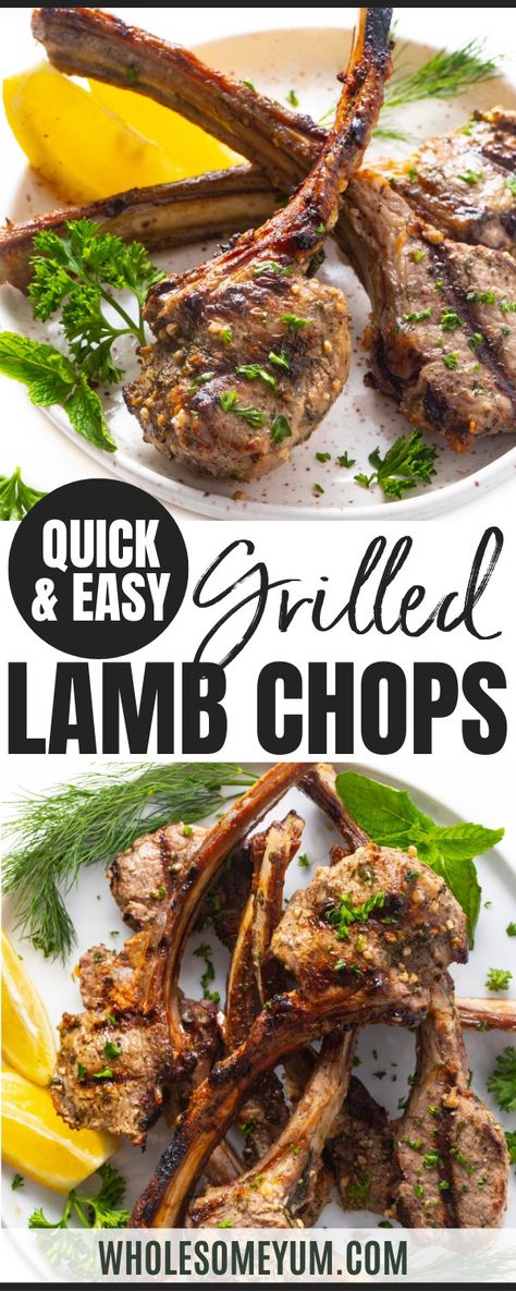 Grilled Lamb Chops Broil Recipes, Easy Lamb Chops, Grilled Lamb Recipes, Rosemary Marinade, Lamb Chops Marinade, Grilled Lamb Chop Recipes, Lamb Marinade, Smoked Lamb, Garlic Mustard