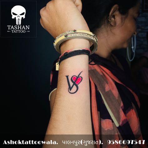 TashanTattoo
AshokTattooWala
S.20. Tirupati plaza
Opp. New bus stand
Near gd modi collage
Palanpur (gujrat)
9586697547
9687533310 Venky Name Tattoo, Vs Love Logo, S V Tattoo, V Design Tattoo, Vishnu Name Tattoo Design, Vikram Name Tattoo, V S Tattoo Design, Vs Love Images, Vs Tattoo Designs