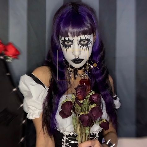 Pink Corpse Paint, Corpse Paint Makeup, Corpse Paint, Paint Makeup, Goth Vibes, Paint Inspo, Goth Makeup, All Things Beauty, Makeup Eyeshadow