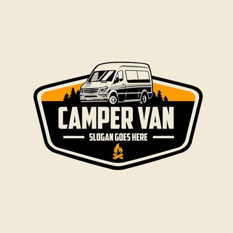 Campervan Logo Design, Caravan Logo Design, Van Logo Design, Camper Logo Design, Caravan Logo, Rv Logo, Camper Logo, Trailer Logo, Caravan Design