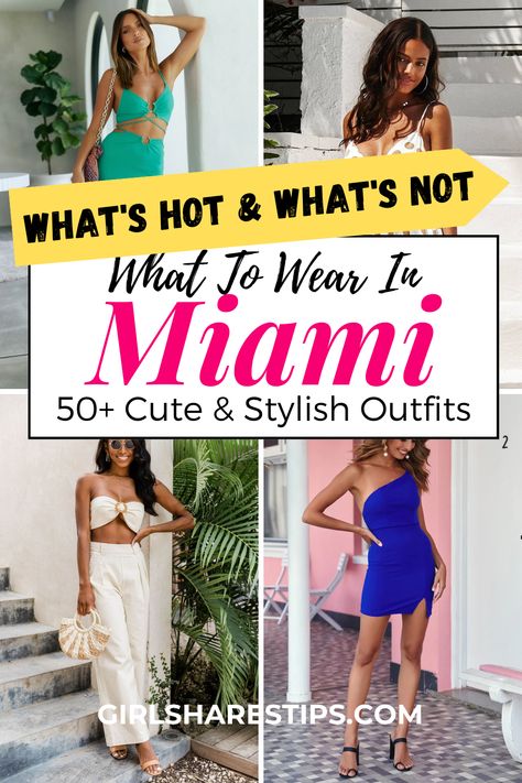 Are you planning a trip to Miami and wondering what to wear? Packing for your getaway can be stressful, but creating the perfect wardrobe for all of your activities is easier than you think. From beach outfits to clubwear, this article will provide you with a comprehensive packing list of what to wear in Miami, no matter what time of day or night it is. | Miami outfits | what to wear in Miami | Miami outfits black girl | Miami outfits night going out | beach vacation outfits | beach outfits Miami Outfits Spring 2024, Kiki On The River Miami Outfit, Miami Outfits Dinner, Miami Beach Party Outfit, Miami 2024 Outfits, Going Out In Miami Outfits, Miami Beach Outfits Vacation, Miami Chic Outfit Party, Brunch In Miami Outfit