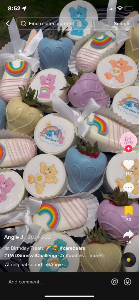 Care Bear Desserts, Carebear Gender Reveal, Care Bear Treat Table, Care Bear Dessert Table, Care Bear Gender Reveal Ideas, Care Bears Gender Reveal, Care Bear Treats, Care Bear Baby Shower Ideas, Care Bear Cakes