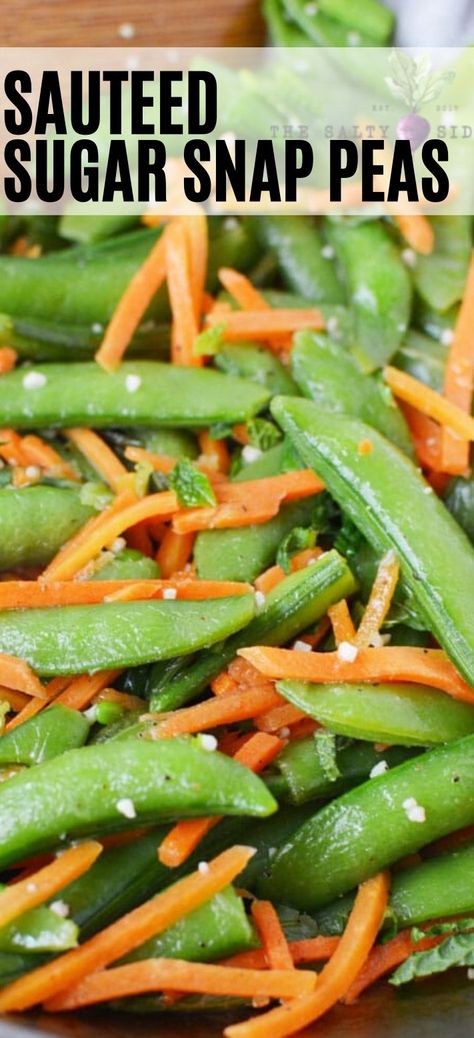 Snap Peas And Carrots Recipe, Sugar Snap Peas Recipe, Peas And Carrots Recipe, Snow Peas Recipe, Sugar Snap Pea Recipe, Snap Peas Recipe, Peas Recipe, Pea Recipes, Sugar Snap Peas