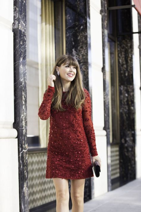 OOTD: Margo and Me Is Head-to-Toe Holiday #RueNow Margo And Me, Winter Outfit Casual, Jenny Cipoletti, Ocassion Dress, Red Holiday Dress, Holiday Party Fashion, Red Christmas Dress, Christmas Dress Women, Paris Chic