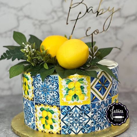 Amalfi Coast Edible Image Printed// 12 Italian Tiles// Lemon Tile// Postiano Style// Cookies// Cake Wraps //edible Image //lemon Cake - Etsy Amalfi Coast Birthday Cake, Amalfi Cake, Amalfi Coast Print, Amalfi Coast Cake, Marzipan Cake, Cake Wraps, Amalfi Coast Wedding, Birthday Greetings Friend, Happy Birthday Greetings Friends