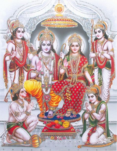 Shri Rama Sita with Hanuman, Bharat Shatrughna and Lakshmana Sri Ram Image, Ram Sita Image, Lord Ram Image, Navratri Wallpaper, Shree Ram Images, Sanathana Dharma, Shri Ram Wallpaper, साईं बाबा, Rama Sita