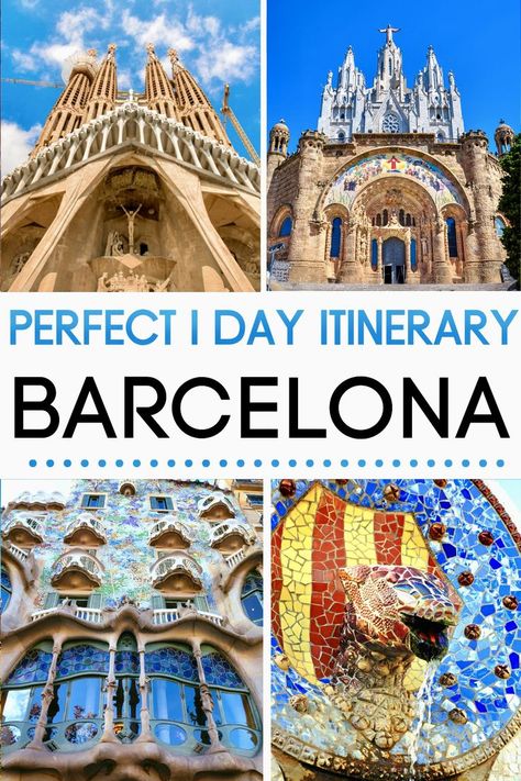 Barcelona Spain Itinerary, Barcelona Bucket List, Dubai Dolphinarium, Barcelona Guide, Barcelona Itinerary, Barcelona Travel Guide, 1 Day Trip, Barcelona Spain Travel, Spain Itinerary