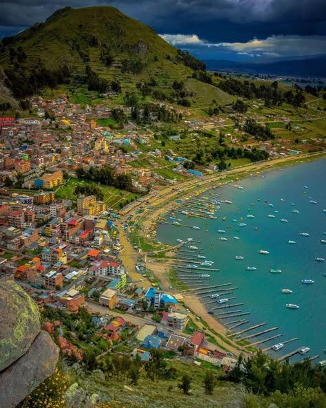 Lake Titicaca Bolivia, Bolivia Aesthetic, Mission Fits, Copacabana Bolivia, Mika Kit, Bolivia Travel, Lake Titicaca, South America Travel, Beautiful Places To Travel