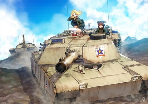 Fantasy Tank, Anime Tank, Tank Wallpaper, Girl Und Panzer, Military Drawings, Anime Military, Military Girl, World Of Tanks, Army Girl