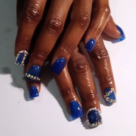 First acrylic set as a 15 year old nail tech!! #atlantapressonnails #nailsonfleek #jazznailedit #handmadepressonnails #nailsonfleek #shopnow #elegantnailart #nailart #nailartist #nailartaddict #nailsnailsnails #nailsoftheday #nails2inspire #nailsonpoint #nailsoftheweek #abstarct #abstarctnails #luxurynails #beautiful #beautifulnails #instagramnails #ignails #pressonnailsforsale #pressonnails #acrylicnails #acrylic #acrylicnails #bluenails #booknow #bookwithme #15yearsold #15yearoldnailtech Elegant Nail Art, Acrylic Set, Instagram Nails, Luxury Nails, Nails On Fleek, Blue Nails, Nail Artist, Nail Tech, Beautiful Nails