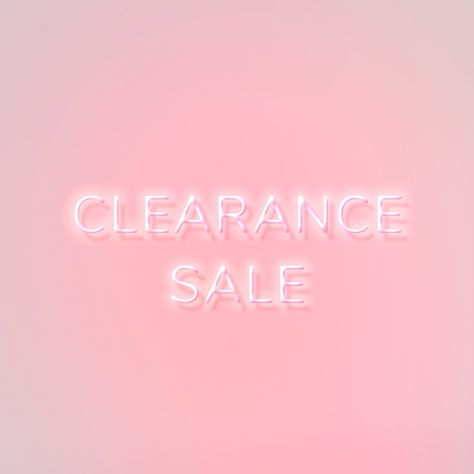 CLEARANCE SALE neon word typography on a pink background | free image by rawpixel.com / nunny Clearance Sale Sign, Word Typography, Online Boutique Business, Neon Signs Quotes, Neon Sign Art, Pink Names, Neon Words, Free Illustration Images, Pink Boutique