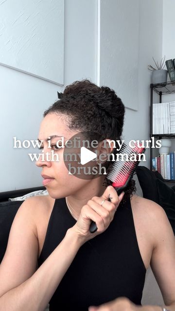 miae | satin lined hoodies and accessories | how i use my denman brush to define my curly hair… i release the tension so that curls form all the way down the hair starting at the root,... | Instagram Denman Brush, Natural Hair Routine, I Release, Hair Starting, Defined Curls, Curly Hair Routine, Curly Hair Tips, Curly Girl, Beauty Bar