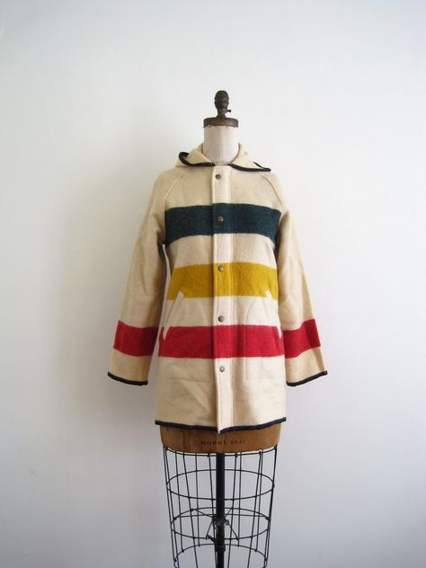 hudson bay blanket coat Hudson Bay Blanket, Hudson Bay Company, Blanket Jacket, Adventurous Women, Blanket Coat, Hudson Bay, Refashion Clothes, Jacket Pattern, Etsy Fashion