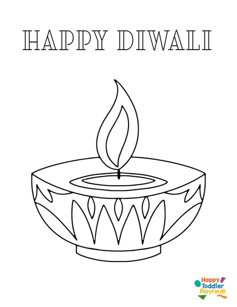 Free Diwali Printables: Colouring Pages for Kids - Happy Toddler Playtime Diwali Colouring Worksheet For Kids, Happy Diwali Colouring Pages, Diwali Lamp Drawing, Diwali Colouring Pages For Kids, Happy Diwali Drawings For Kids Easy, Diwali Coloring Pages For Kids, Diwali Worksheet For Kids, Diwali Activity For Kids, Deewali Decoration