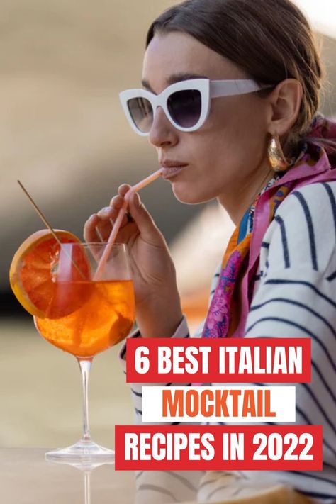 Light Drinks Alcohol, Italian Punch Non Alcoholic, Non Alcoholic Italian Drinks, Italian Mocktail Recipe, Mocktails Non Alcoholic Italian, Italian Beverages Non Alcoholic, Italian Drinks Nonalcoholic, Italian Mock Tail, Light Alcoholic Drinks