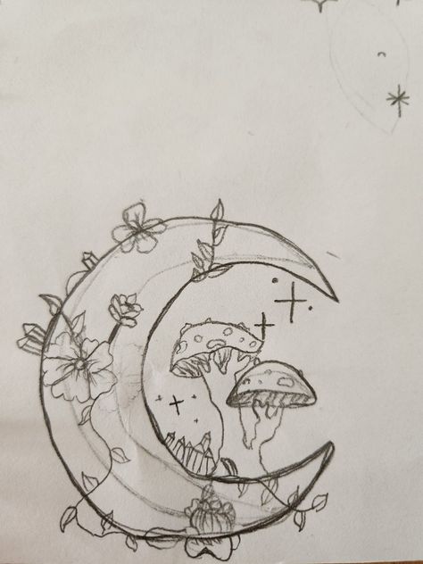 Asethic Drawings Easy, Easy Celestial Drawing, Sun And Moon Drawing Aesthetic, How To Draw A Moon, Easy Moon Drawing, Sun Drawing, Space Drawings, Sun And Moon Drawings, Indie Drawings