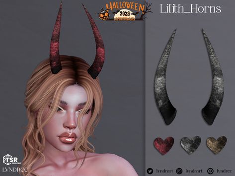 The Sims Resource - Lilith horns Sims 4 Demon Cc, Accessories Sims 4 Cc, The Sims Mods, Sims 4 Cc Nails, Mods The Sims 4, Sims 4 Cc Accessories, The Sims 4 Sims, Cc Nails, Ts4 Mods