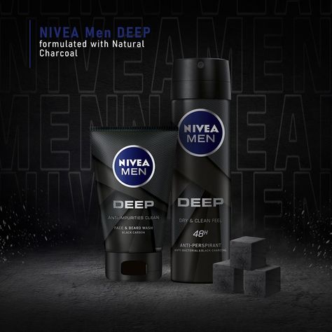 masculine social media post on Behance Deodorant Creative Ads, Nivea Ads, Nivea Men, Nivea Men Deodorant, Man Deodorant, Dove Men Care, Man Projects, Dove Men, Beard Wash