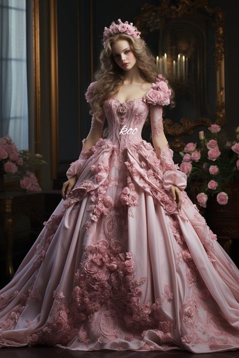 Beautiful Gowns Princesses, Medieval Masquerade, Victorian Prom Dress, Victorian Prom, Pink Victorian Dress, Fantasy Victorian, Peach Gown, Prom Dresses Long Pink, Beautiful Long Dresses