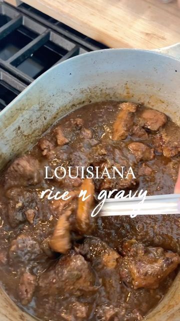 britscookin’ on Instagram: "Rice & Gravy! #louisiana #rice #food #britscookin" Traditional Louisiana Food, Rice And Gravy Cajun, Gravy And Rice Recipe, Sausage Rice And Gravy, Southern Rice And Gravy, Rice And Gravy Recipes Southern, Gravy Rice Recipe, Louisiana Rice And Gravy Recipes, Tasso Recipes Louisiana