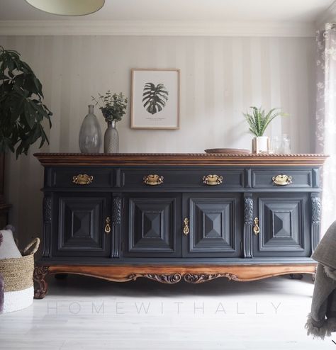 Diy Bedroom Furniture, Cozy Living Room Decor Ideas, Sideboard Painted, Cozy Living Room Decor, Mahogany Furniture, Antique Sideboard, Diy Furniture Renovation, Furniture Rehab, Furniture Renovation