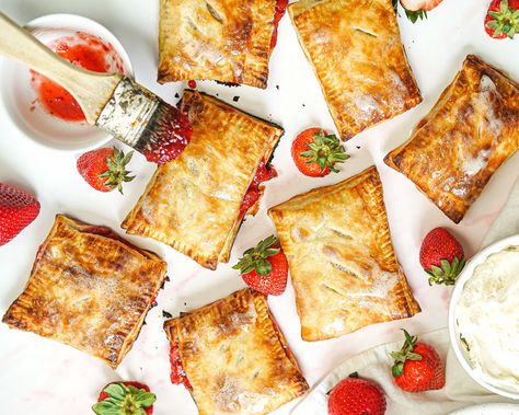 Vegan Toaster Strudels Recipe Strudels Recipe, Puff Pastry Jam, Toaster Strudel Recipe, Homemade Toaster Strudel, Edgy Veg, Toaster Strudel, Vegan Cream Cheese Frosting, Strudel Recipes, Vegan Pastries