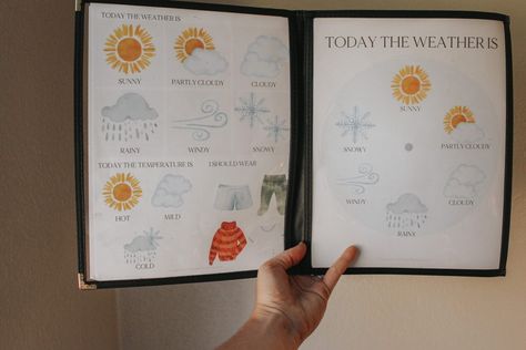 Morning Board Homeschool, Morning Invitation Ideas, Homeschool Weather Chart, Morning Time Homeschool Free Printables, Morning Binders Preschool, Morning Menu Toddler, Morning Invitation Homeschool, Morning Menu Homeschool Preschool, Toddler Morning Menu Homeschool