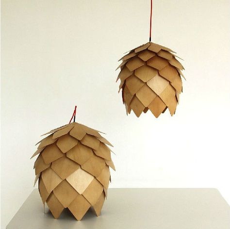 Pavel Eekra Pinecone pendant (http://www.replicalights.com.au/replica-poul-henningsen-artichoke-pendant-lamp/) Ikea Style, Pinecone Pendant, Design Lamp, Wooden Pendant Lighting, Poul Henningsen, Small Pendant Lights, Outdoor Pendant Lighting, Wood Chandelier, Kitchen Pendant Lighting