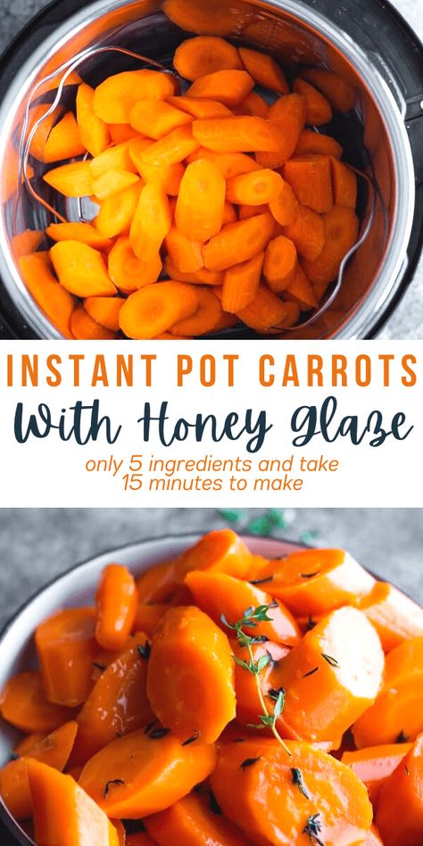 Instapot Glazed Carrots Recipe, Honey Glazed Carrots Instant Pot, Instant Pot Carrots Brown Sugar, Carrot Recipes Instant Pot, Instant Pot Glazed Carrots, Instant Pot Baby Carrots, Carrots Instant Pot, Paleo Supper, Instant Pot Carrots