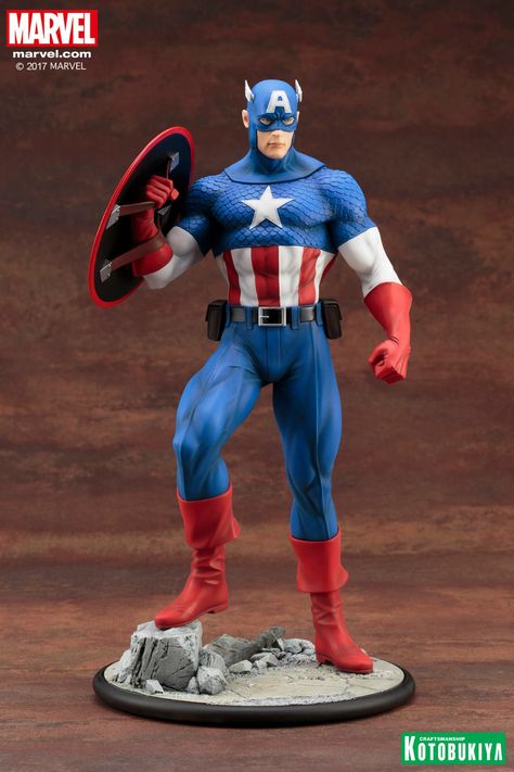 Captain America Statue, Captain America 1, Modern Myth, Captain America Wallpaper, Character Statue, Marvel Figure, Superhero Villains, Marvel Action Figures, 3d Cake