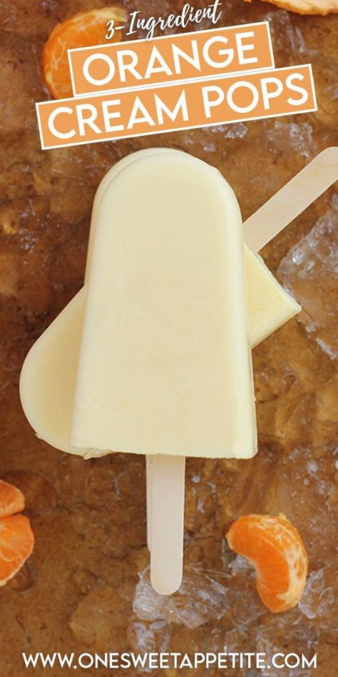 Orange Cream Popsicles, Popcicles Recipes, Summer Popsicle Recipes, Orange Popsicles, Fruit Popsicle Recipes, Easy Popsicle Recipes, Frozen Deserts, Healthy Popsicle Recipes, Sherbet Recipes