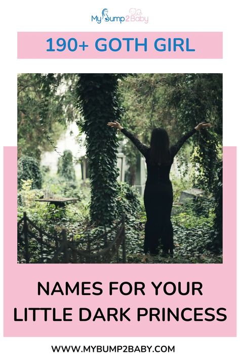 190+ Goth Girl Names for Your Little Dark Princess. Dark Girl Names, Dark Baby Names, Evil Girl Names, Witchy Goth Aesthetic, Goth Girl Names, Goth Last Names, Goth Names Girl, Evil Names Female, Witchy Girl Names