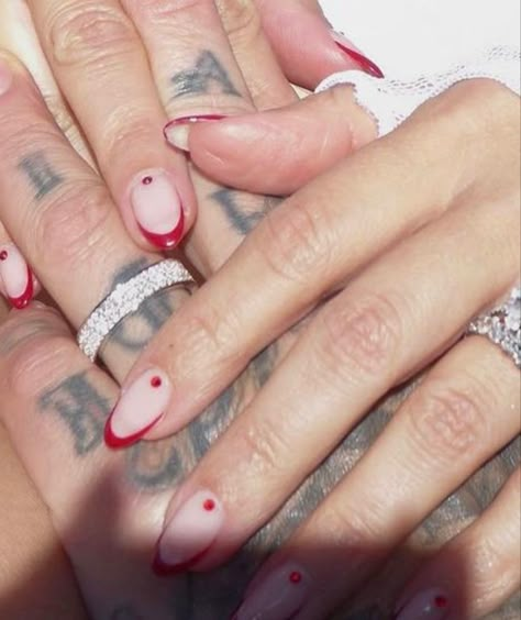 nails kourtney kardashian Kourtney Kardashian Red Nails, Valentines Minimalist Nails, Kourtney Kardashian Wedding Ring, Kourtney Nails, Khloe Kardashian Nails Acrylics, Kardashians Nails, Kim K Nails, Kourtney Kardashian Nails, Influencer Nails