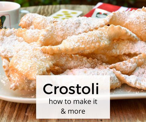 It is not too late to get a little piece of Carnevale celebrations and make light and crispy Crostoli biscuits. Italian Spoon has the perfect crostoli recipe to enjoy with an Italian coffee – they will have you asking for more! Crispelli Italian, Italian Crostoli Recipe, Crostoli Recipe Italian, Crostoli Recipe, Christmas Biscotti, Homemade Cannoli, Italian Biscuits, Italian Cookie, Lidia Bastianich