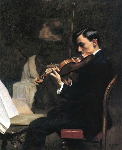 Classical Art Music, Music In Art, Classical Music Painting, Acceptance Painting, Classical Musician Aesthetic, Edmund Tarbell, Classical Music Aesthetic, Modern Hepburn, Playing The Violin