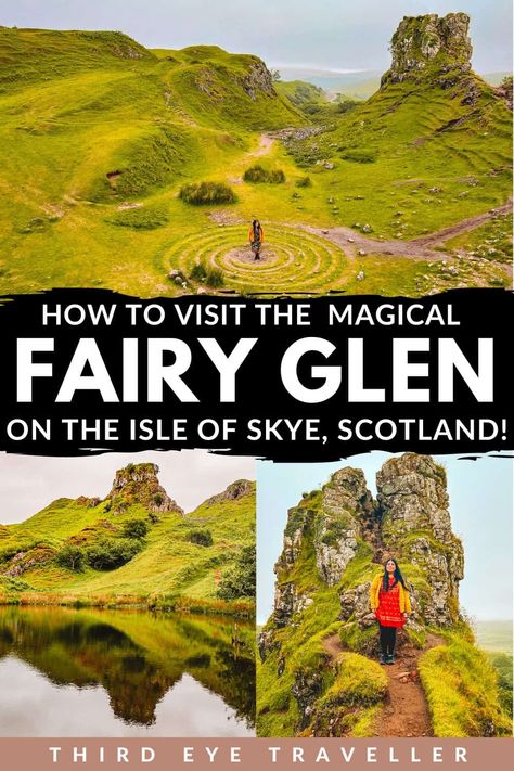 Isle Of Skye Fairy Glen, The Fairy Glen Scotland, Kilmartin Glen Scotland, Fairy Glen Scotland, Fairy Glen Isle Of Skye, Glen Coe Scotland, Isle Of Skye Itinerary, Edinburgh Scotland Travel, Scotland Itinerary