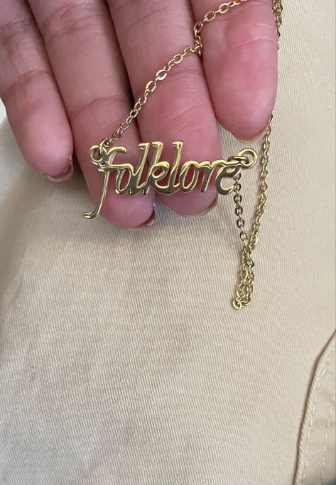 Fokelore Necklace, Taylor Swift Folklore Necklace, Folklore Necklace Taylor Swift, Folklore Gift Ideas, Taylor Swift Jewelry Necklaces, Folklore Jewelry, Folklore Necklace, Folklore Christmas, Dark Academia Jewelry