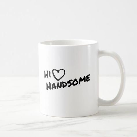 Cup For Boyfriend, Hi Handsome, Couple Mug, Cute Couple Gifts, Valentine Hearts, Couple Mugs, Custom Cups, Dear Future, Bracelets Diy