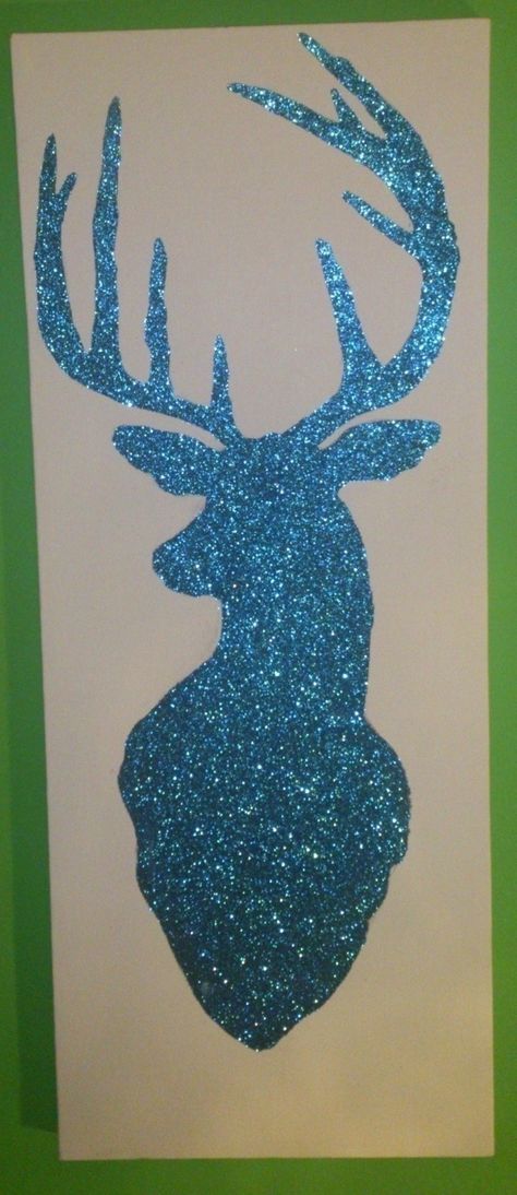 Add some Christmas sparkle to your walls- why not do one for each of Santa's reindeers? . Decorate a canvas in under 20 minutes by creating and drawing with glitter, canvas, and pva glue. Inspired by christmas, animals, and vintage & retro. Creation po... Drawing With Glitter, Christmas Decor Craft, Christmas Things To Make, Glitter Projects, Glue Art, Christmas Bucket List, Christmas Bucket, Christmas Sparkle, Glitter Canvas